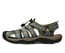 Green and brown outdoor sandal.