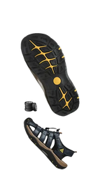 Men’s sandal with a non-slip rubber sole.