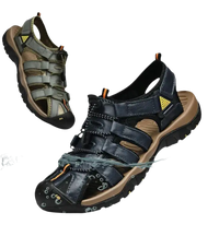 Men’s closed-toe sandals.