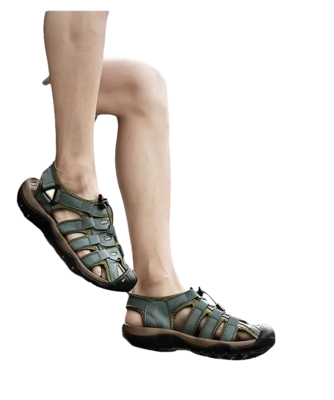 Leather outdoor sandals.