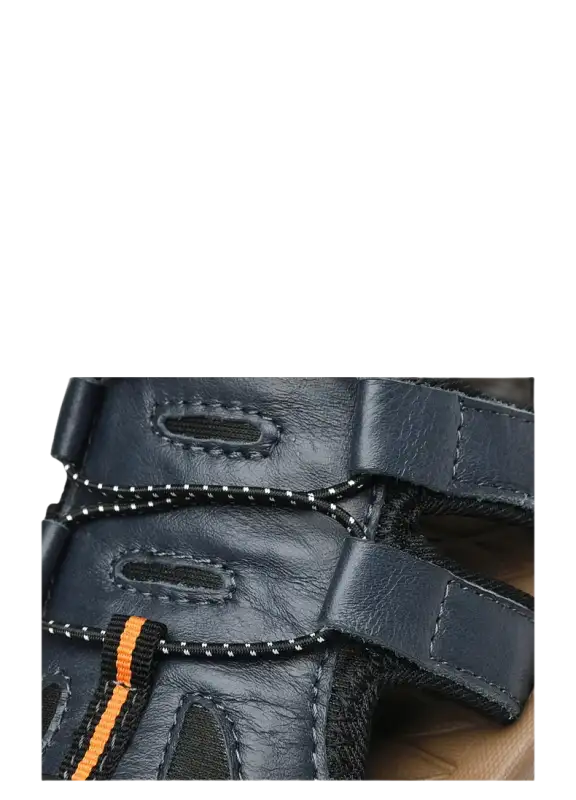 Leather sandal details.