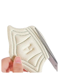 Cuttable shoe heel pad.