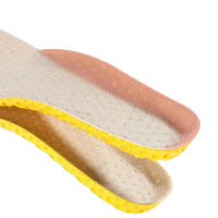 Shoe insoles with U-shaped heel support.