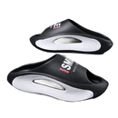 Black and white platform slides.