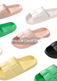 Colorful non-slip cloud slippers.