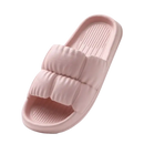 Pink puffy slide sandal.