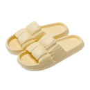 Pair of puffy yellow slides.