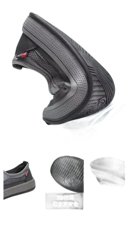 Flexible gray men’s summer shoes mesh breathable casual sneakers for comfy summer days