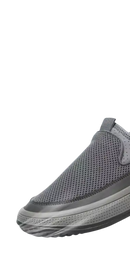 Gray men’s summer shoes mesh breathable casual sneakers, trendy slip-on summer shoes