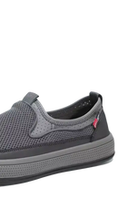 Gray slip-on men’s summer shoes mesh breathable casual sneakers for easy summer style