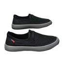 Black slip-on casual sneakers for men’s summer shoes mesh breathable comfort