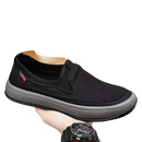 Black slip-on casual shoes for men’s summer shoes mesh breathable and trendy style