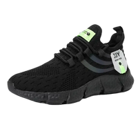 Black athletic shoe.