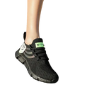 Black athletic shoes.