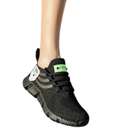 Black athletic shoes.