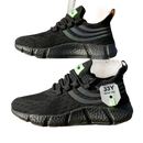 Black athletic shoes.