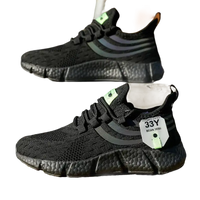 Black athletic shoes.