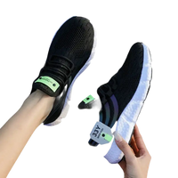 Black and white athletic shoes.