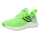Lime green athletic shoe.