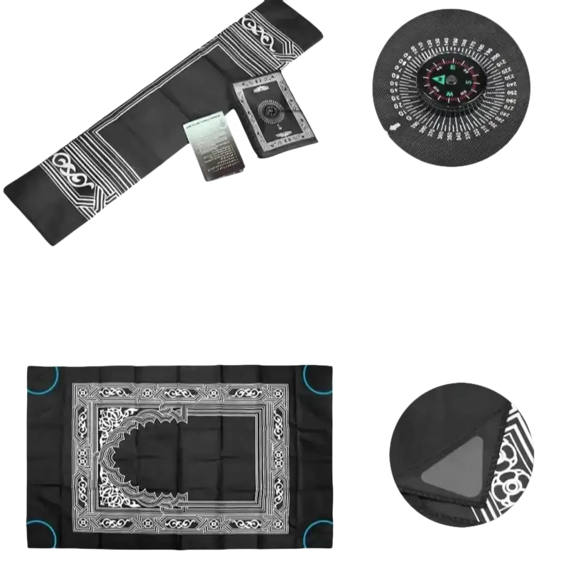 Compass Travel Prayer Rug - Portable Braided Mat