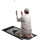 Muslim man praying.