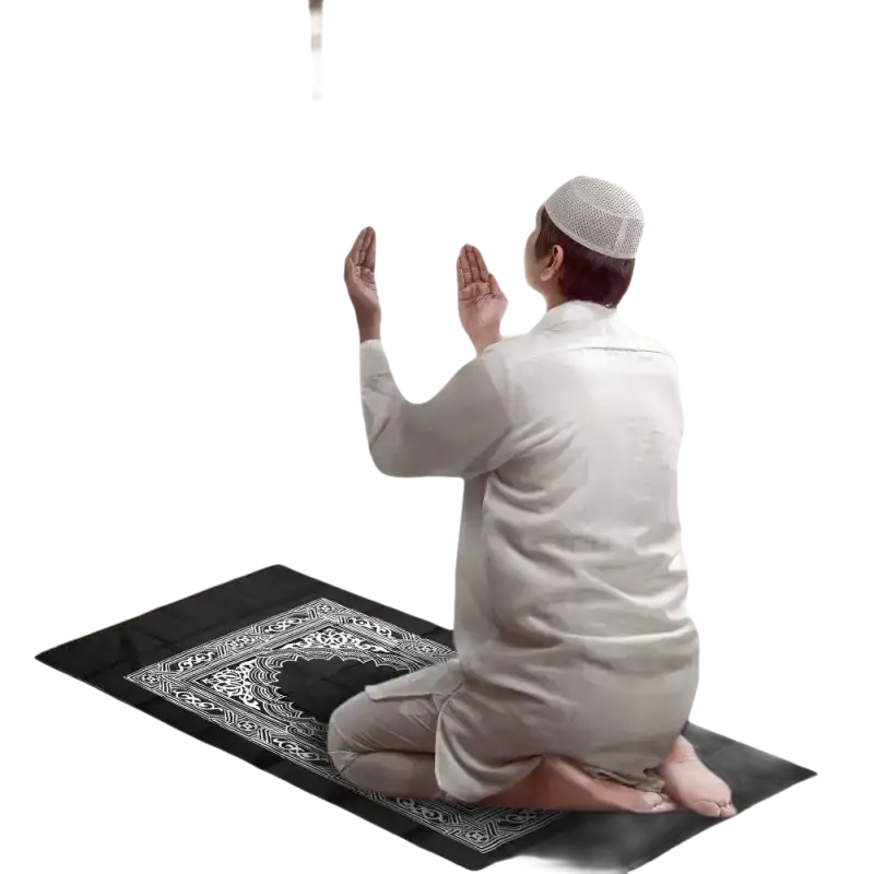 Muslim man praying.