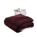 Burgundy plush blanket.