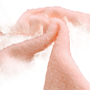 Soft, peach-colored fleece fabric.