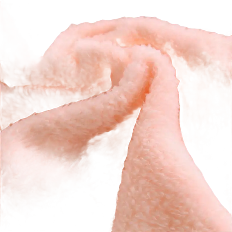 Soft, peach-colored fleece fabric.
