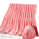 Soft pink plush blanket.