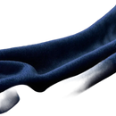 Wrinkled, dark blue plush fabric.