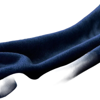 Wrinkled, dark blue plush fabric.