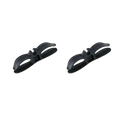 Two black plastic clips.