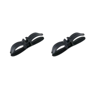 Two black plastic clips.