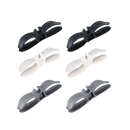 Black, white, and grey cable clips.