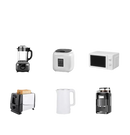 Kitchen appliances collage.