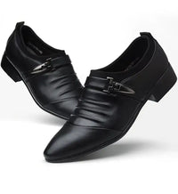 Cotton Leather Shoes Men Formal Dress Shoes Luxury Business Oxford Male Office Wedding Dress Shoes for Men Winter New