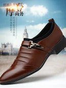 Cotton Leather Shoes Men Formal Dress Shoes Luxury Business Oxford Male Office Wedding Dress Shoes for Men Winter New