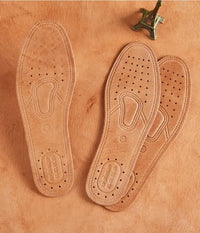 Real Cowhide Insole Leather Shoes Boots Shoe Inserts Soft Breathable Deodorant Anti-slip Template Shock Absorbing