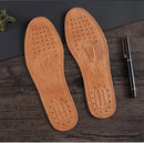 Real Cowhide Insole Leather Shoes Boots Shoe Inserts Soft Breathable Deodorant Anti-slip Template Shock Absorbing