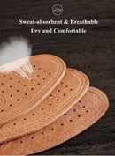 Real Cowhide Insole Leather Shoes Boots Shoe Inserts Soft Breathable Deodorant Anti-slip Template Shock Absorbing
