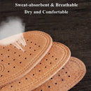 Real Cowhide Insole Leather Shoes Boots Shoe Inserts Soft Breathable Deodorant Anti-slip Template Shock Absorbing