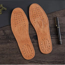 Real Cowhide Insole Leather Shoes Boots Shoe Inserts Soft Breathable Deodorant Anti-slip Template Shock Absorbing