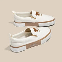 Little Bear Women’s Vulcanize Shoes Comfortable and Casual Slip-On Flat Shoes Slip-Ons Women Shoes Zapatillas De Mujer