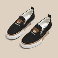 Little Bear Women’s Vulcanize Shoes Comfortable and Casual Slip-On Flat Shoes Slip-Ons Women Shoes Zapatillas De Mujer