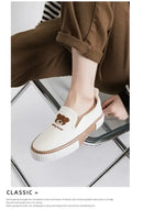 Little Bear Women’s Vulcanize Shoes Comfortable and Casual Slip-On Flat Shoes Slip-Ons Women Shoes Zapatillas De Mujer