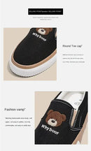 Little Bear Women’s Vulcanize Shoes Comfortable and Casual Slip-On Flat Shoes Slip-Ons Women Shoes Zapatillas De Mujer