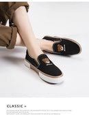 Little Bear Women’s Vulcanize Shoes Comfortable and Casual Slip-On Flat Shoes Slip-Ons Women Shoes Zapatillas De Mujer