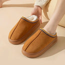 Platform Fluffy Slippers Women House Flats Fashion Plush Winter Designer Shoes Ladies Home Elegant Casual Footwear
