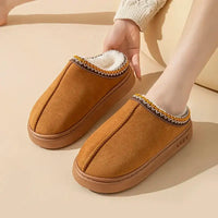 Platform Fluffy Slippers Women House Flats Fashion Plush Winter Designer Shoes Ladies Home Elegant Casual Footwear